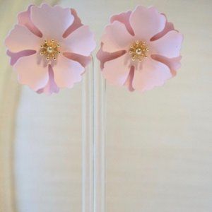 Floral Button Earrings